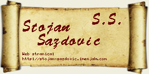 Stojan Sazdović vizit kartica